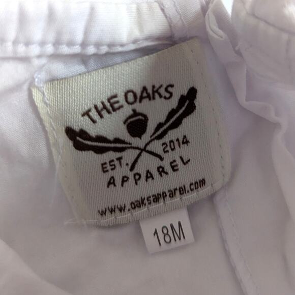 The Oaks Shirt Unisex Children's Sz 18m White Peter Pan Collar - Picture 4 of 4